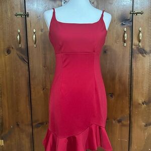 Elegant Red Sleeveless Dress